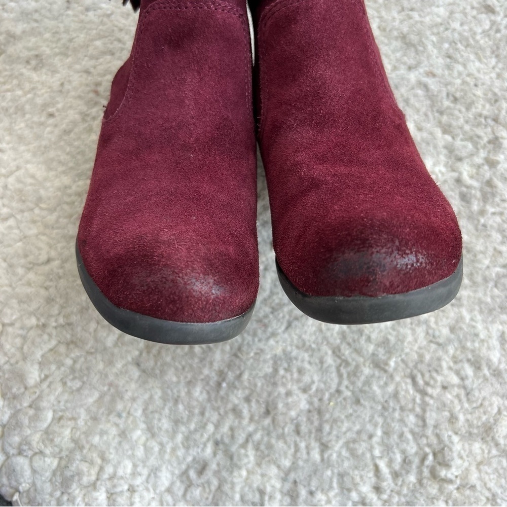 Earth Origins by EARTH "Tori" Merlot Suede Ankle Western Boho Booties Size 7M - Picture 8 of 12